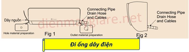 Đi ống dây cho dàn lạnh điều hoà Casper