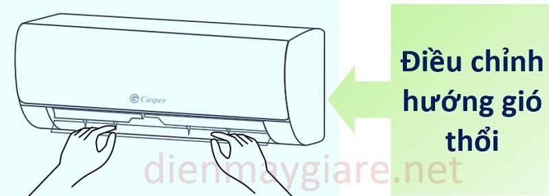 Điều chỉnh hướng gió thổi điều hoà casper