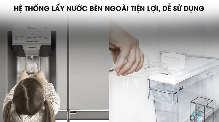 Tủ lạnh LG Inverter 635 Lít GR-D257JS 【Giá rẻ 2022】