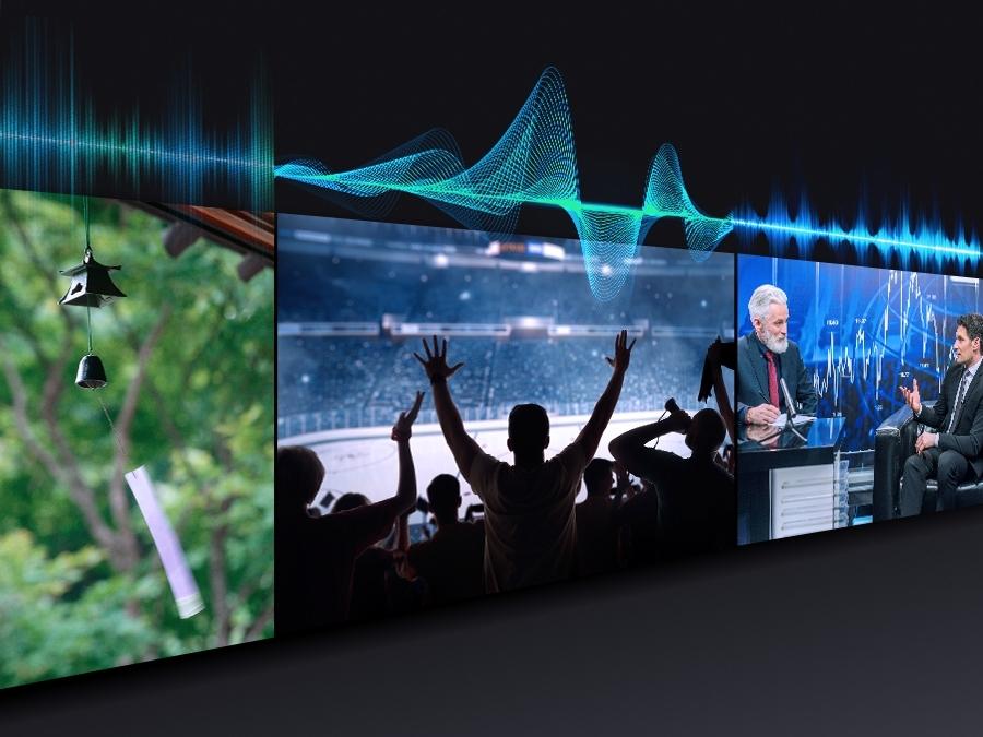 Smart TV Samsung UHD 4K 70 inch 70BU8000 công nghệ Adaptive Sound, tối ưu âm thanh trong từng phân cảnh