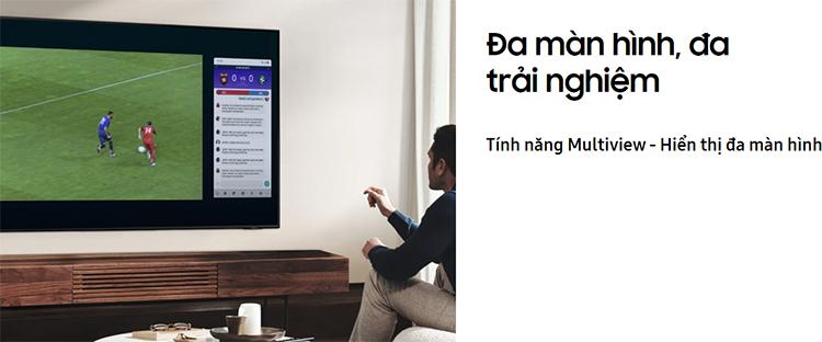 Tivi QA43Q60B hiển thị đa màn hình với tính năng Multiview
