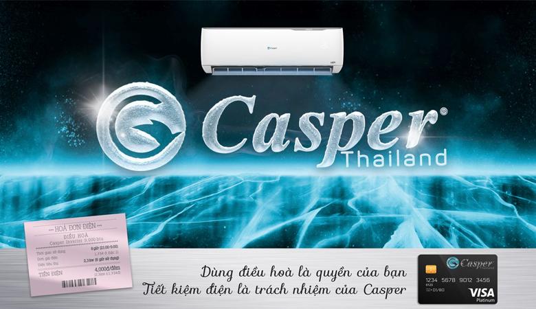 Điều hòa Casper 1 chiều inverter 12000BTU HC-12IA33- Tiết kiệm điện năng (Chỉ từ 4000đồng/đêm)