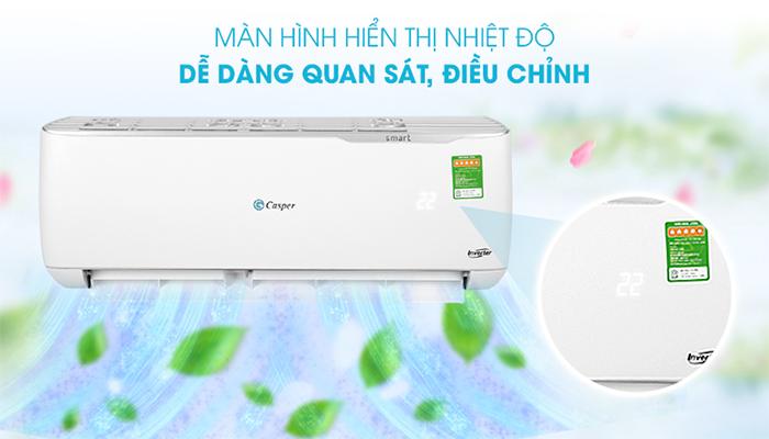 Sở hữu điều khiển vô cùng tiện dụng, mà hình LED hiểm thị nhiệt độ