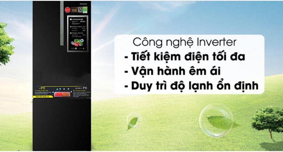 Tủ lạnh Panasonic với công nghệ Inverter tiết kiệm điện năng, vận hành êm ái