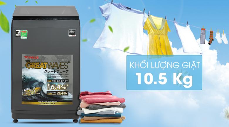 Máy giặt AW-DUK1160HV(SG) khối lượng giặt 10.5 kg, phù hợp cho gia đình trên 7 người