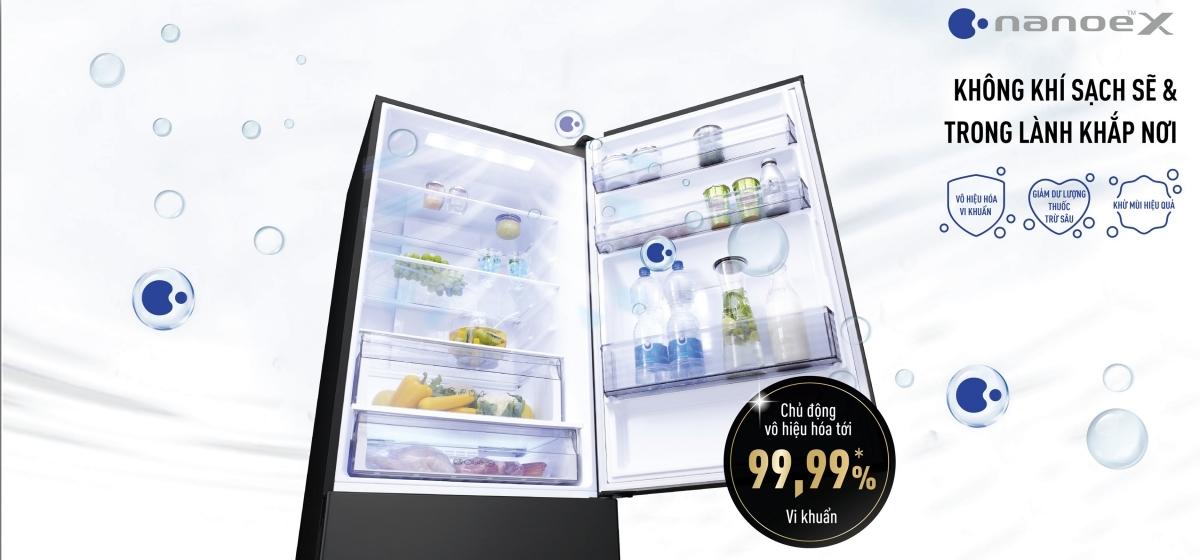 Tủ lạnh Panasonic NR-BX471XGKV Tủ lạnh BX471XGKV bảo quản vệ sinh hơn với năng lượng ion nước