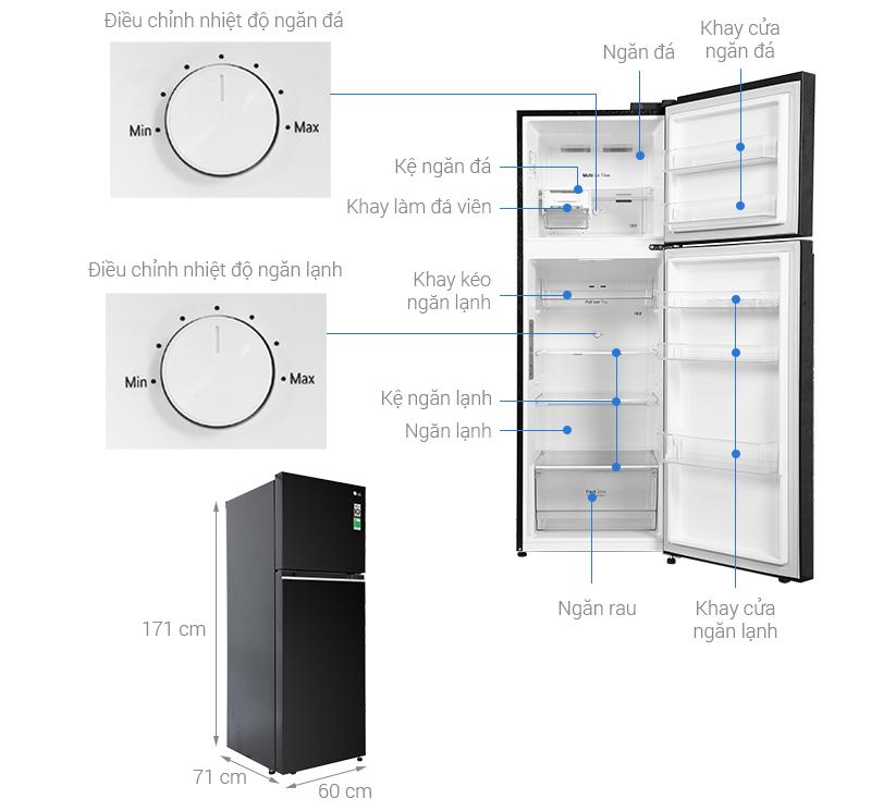 Thông số kỹ thuật tủ lạnh LG GN-M332BL