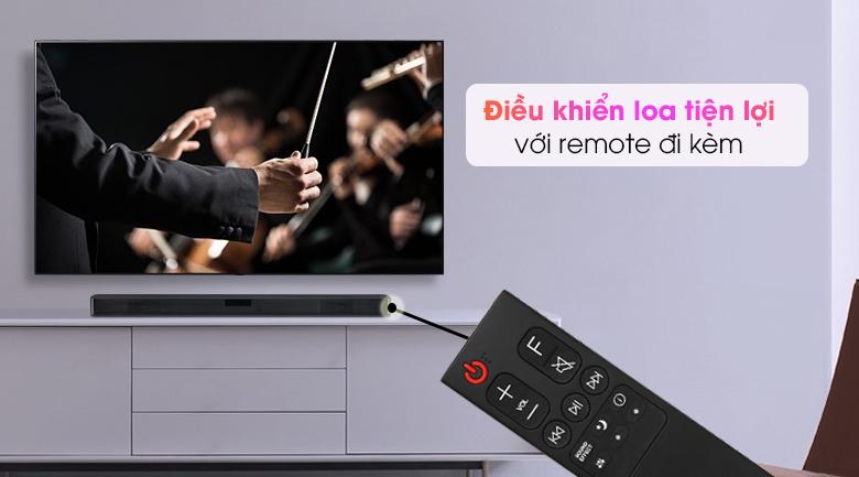 Loa thanh soundbar LG 2.1 SL4 300W - Trang bị remote điều khiển từ xa