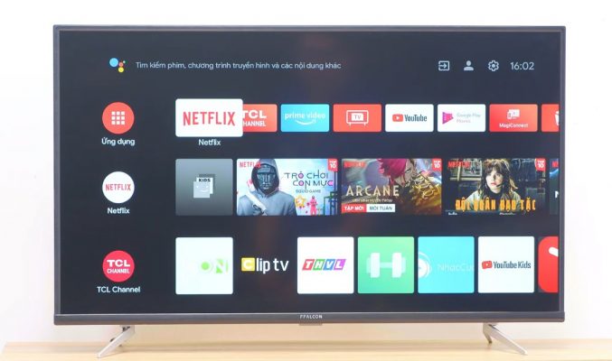 Tích hợp sẵn nhiều ứng dụng trên tivi ffalcon
