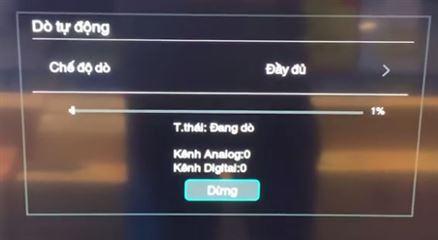 dò kênh tự động tivi ffalcon - bước 4