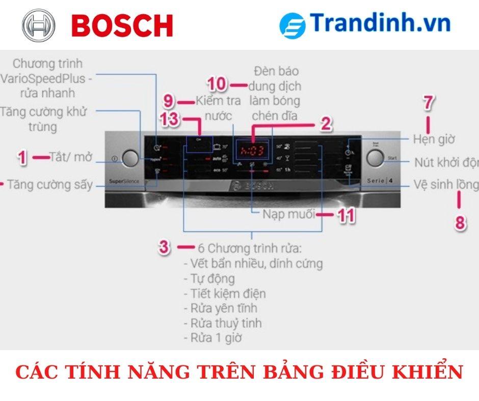 Các tính năng chung của máy rửa bát Bosch
