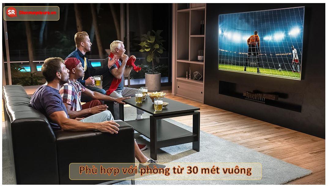 4. Ti vi Samsung 75in phù hợp cho phòng bao nhiêu m2?