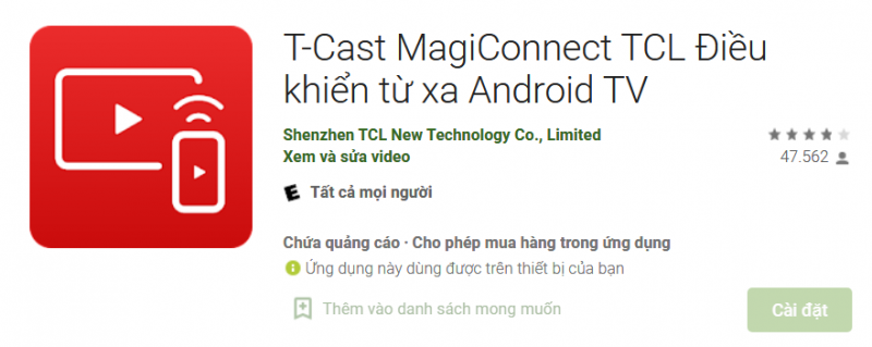 magiconnect t-cast - điều khiển tivi ffalcon bằng điện thoại android