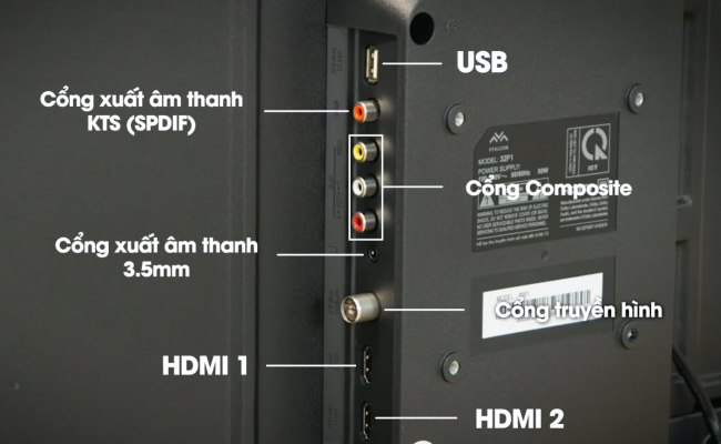 tivi ffalcon 32 inch giá rẻ có nhiều cổng kết nối