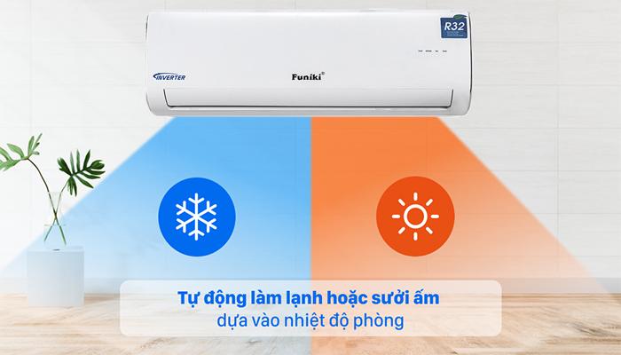 2. Điều hòa Funiki 24000 btu 2 chiều inverter HIH24TMU