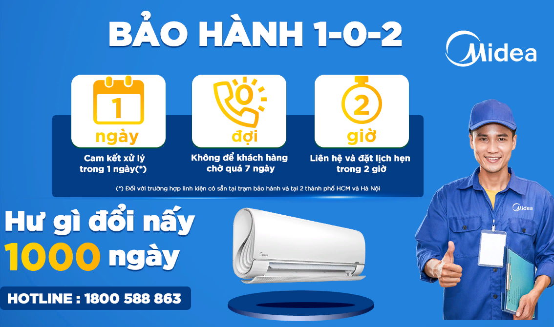 Chính sách bảo hành điều hòa midea