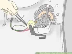 Tháo dây curoa khỏi lồng sấy