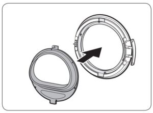 Lắp giá đỡ kính vào vị trí mới