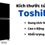 Thông số kích thước tủ lạnh Toshiba: Dung tích từ 180~700 lít