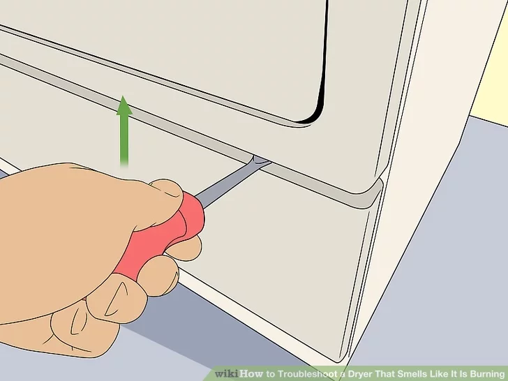 Mở và tháo bảng điều khiển phía dưới - Cách khắc phục sự cố máy sấy quần áo có mùi khét