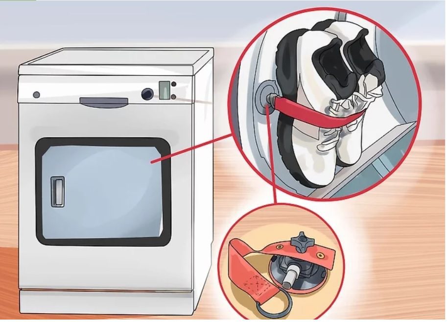Cố định giày của bạn - cách để giày không bị va đập trong máy sấy