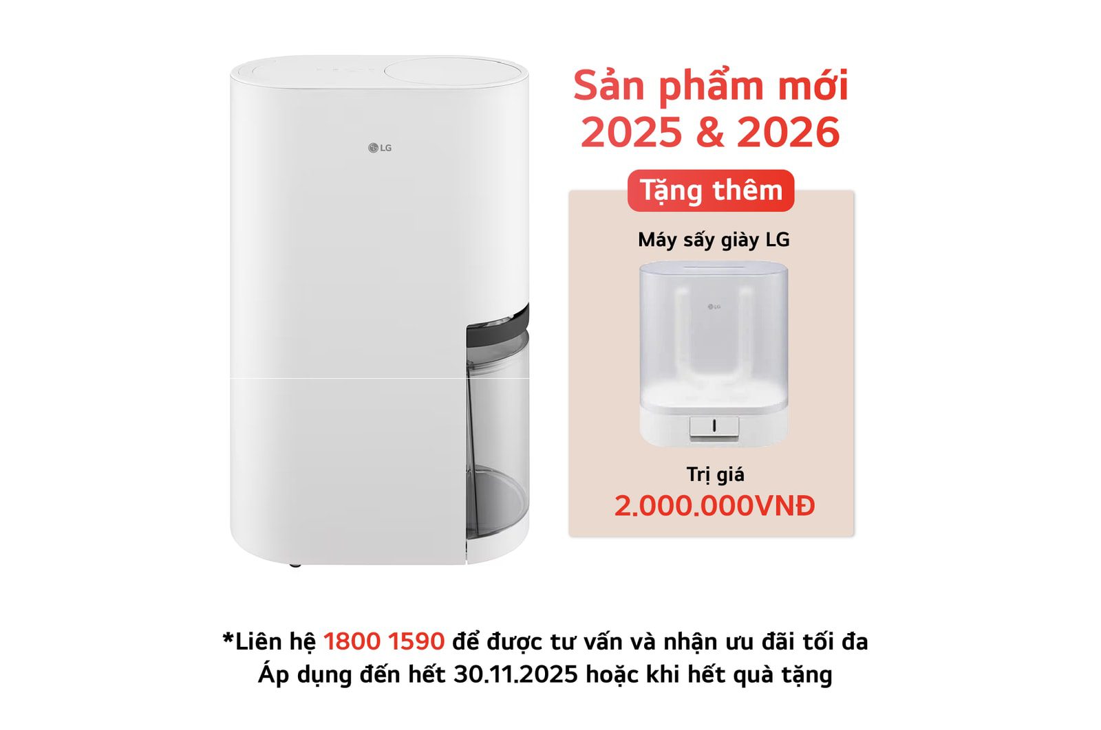 Máy hút ẩm lọc khí LG DD23GMWE1 - hình số 1