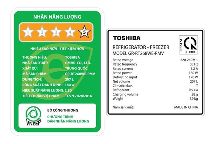 Tủ lạnh Toshiba GR-RT268WE-PMV(68) - hình số 2