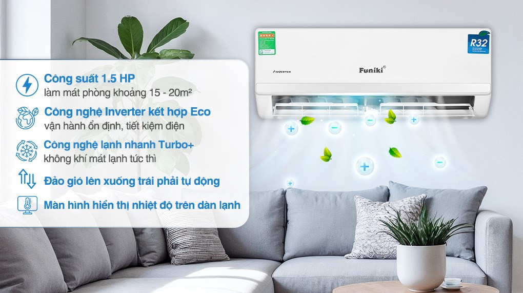 Điều hòa Funiki 12.000 BTU 1 chiều Inverter HIC12TMM-6 2026 Điều hòa Funiki 12.000 BTU 1 chiều Inverter HIC12TMM-6 2026