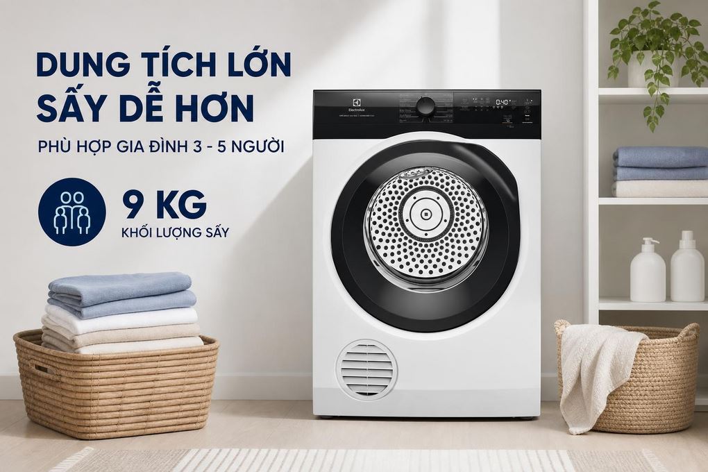 Máy sấy thông hơi Electrolux UltimateCare 300 9 kg EDV904H3EC Máy sấy thông hơi Electrolux UltimateCare 300 9 kg EDV904H3EC