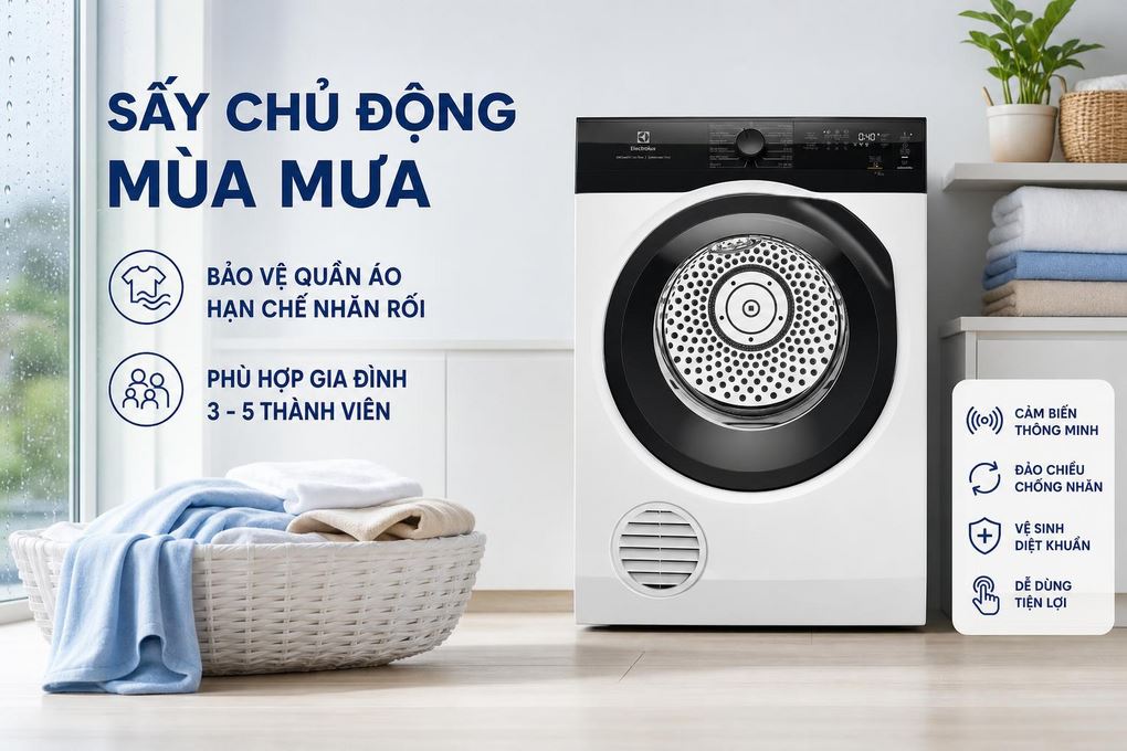 Máy sấy thông hơi Electrolux UltimateCare 300 9 kg EDV904H3EC Máy sấy thông hơi Electrolux UltimateCare 300 9 kg EDV904H3EC