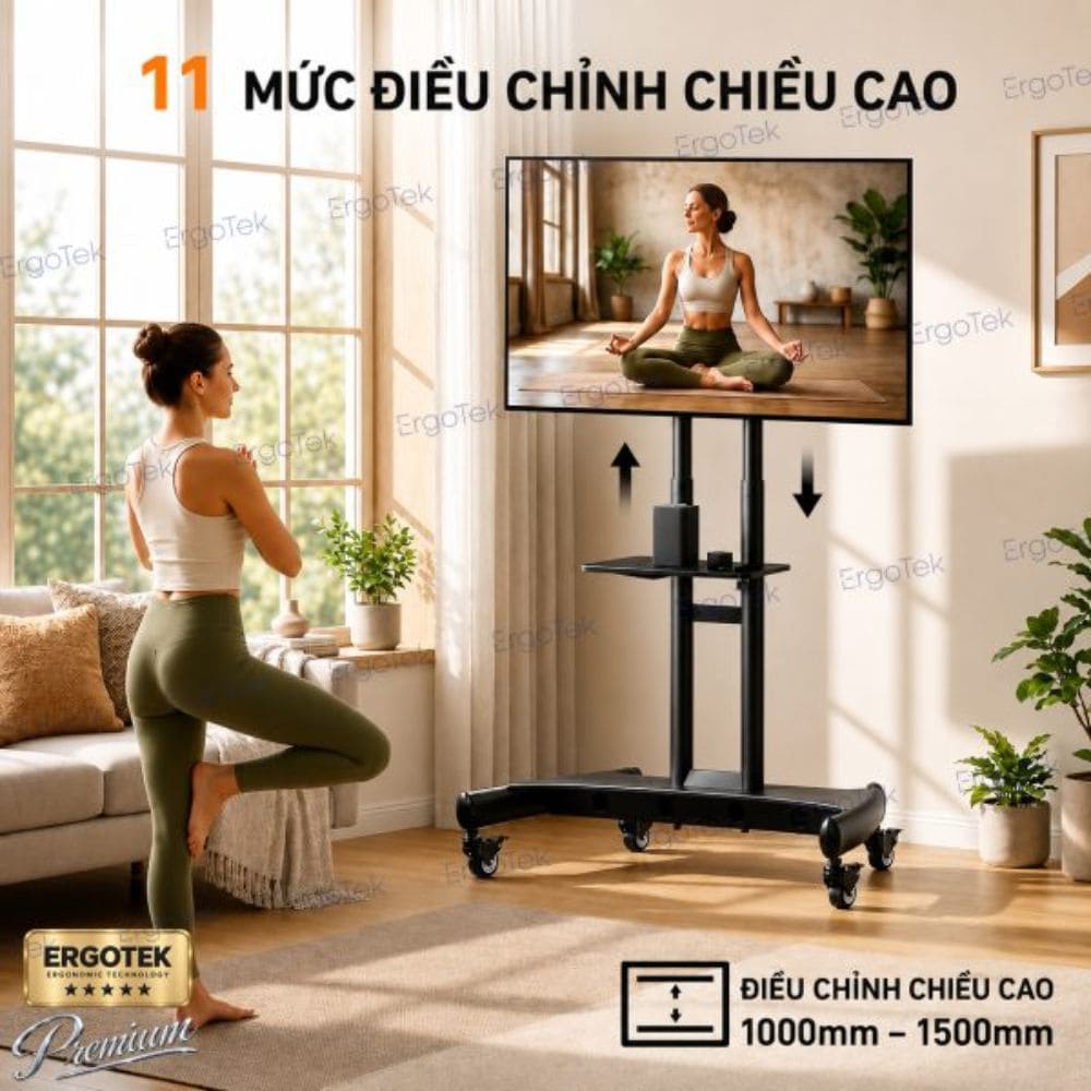 Điều chỉnh chiều cao giá treo ERGOTEK E2100